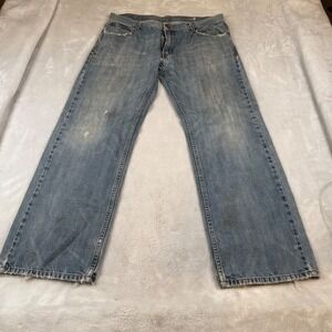 Levis SilverTab Loose Fit Jeans Mens 36 Light Wash Distressed Vintage 90s Style
